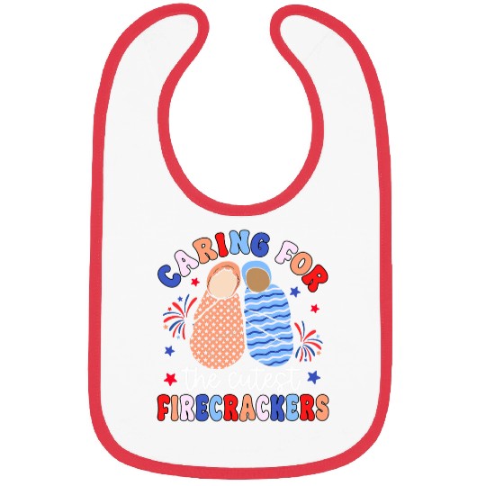 Caring For The Cutest Firecrackers NICU nurses 4th July Indep Bibs