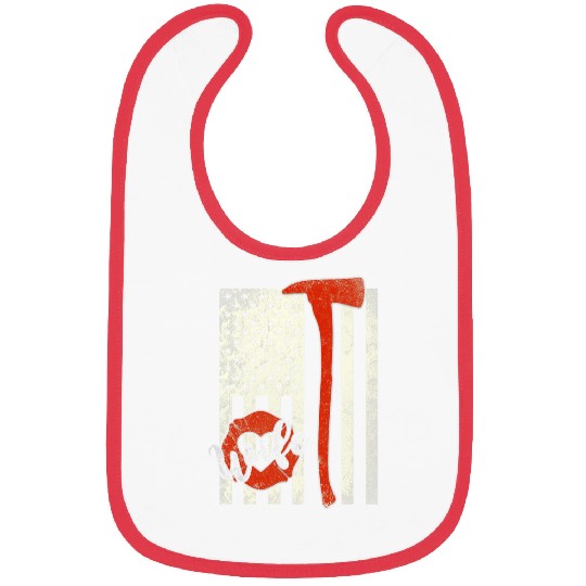 Womens Thin Red Line Firefighter Wife Bibs