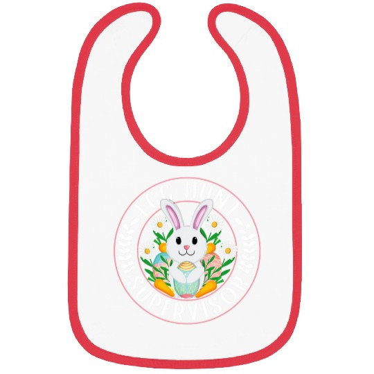 Egg Hunt Supervisor Matching Easter Rabbit Ears Egg Hunter Bibs