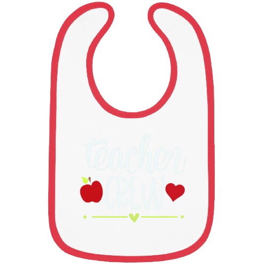 Teacher crew cute teaching school student apple gift tee Bibs