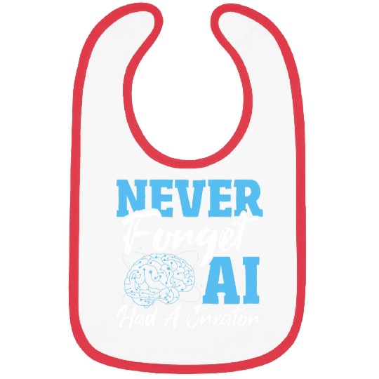 Robot AI Computer Scientist AI Machine Learning Illustrated Bibs