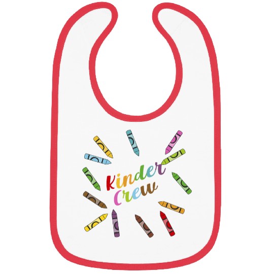 Kinder Crew Kindergarten Teacher Funny First Day School Bibs