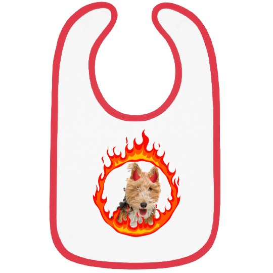 Devil Dog Fox Terrier Bibs