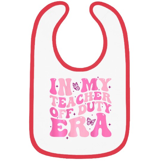 Retro Groovy In My Teacher Off Duty Era Teacher Summer Break Bibs