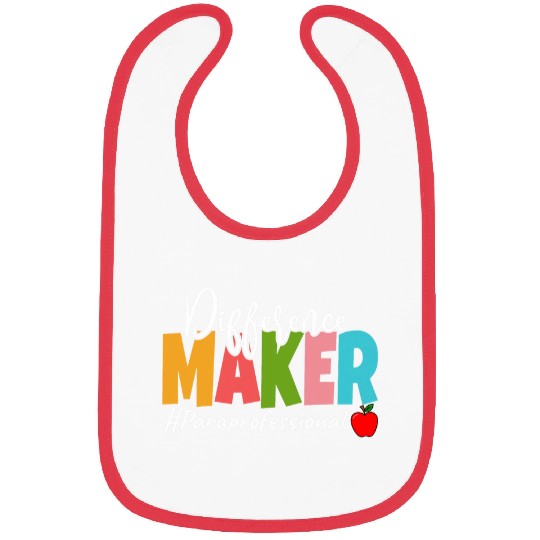 Difference Maker Paraprofessional Funny Teacher Aide Bibs