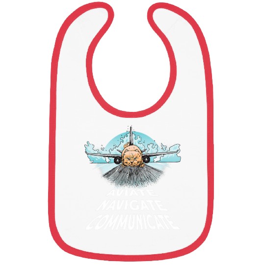 Pilot Aviate Navigate Communicate Cat Plane Bibs