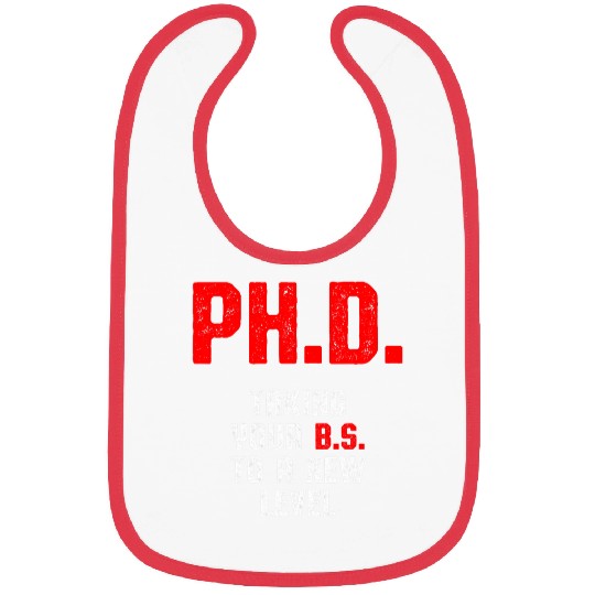 PhD Student Dissertation Doctorate Graduation 4 Bibs