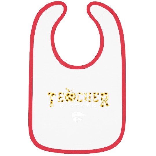 Kansas State Wildcats Teacher Sunflower Slogan Bibs