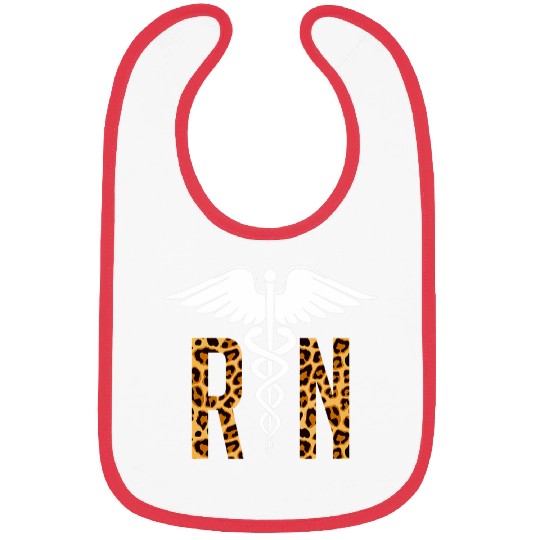 RN Registered nurses Leopard Nursing Student Bibs