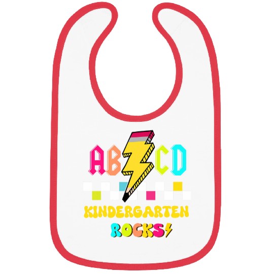 Kindergarten ABCD Rocks Teacher Student Back to School Bibs