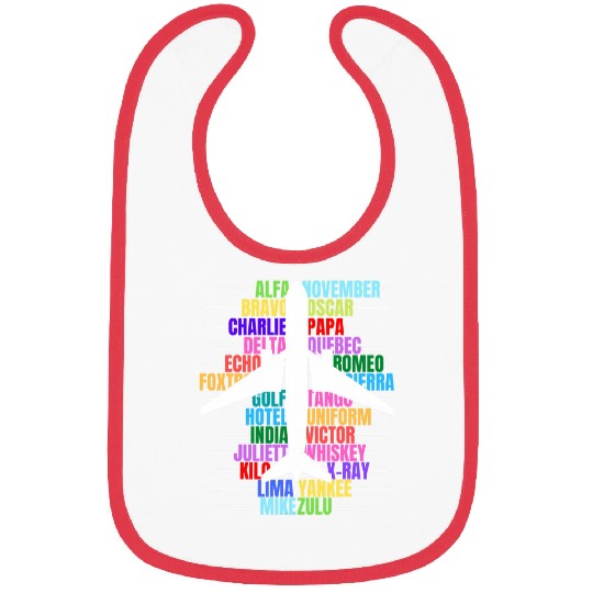 Pilot Alphabet Pilot Copilot Alphabet Aeroplane Men Bibs
