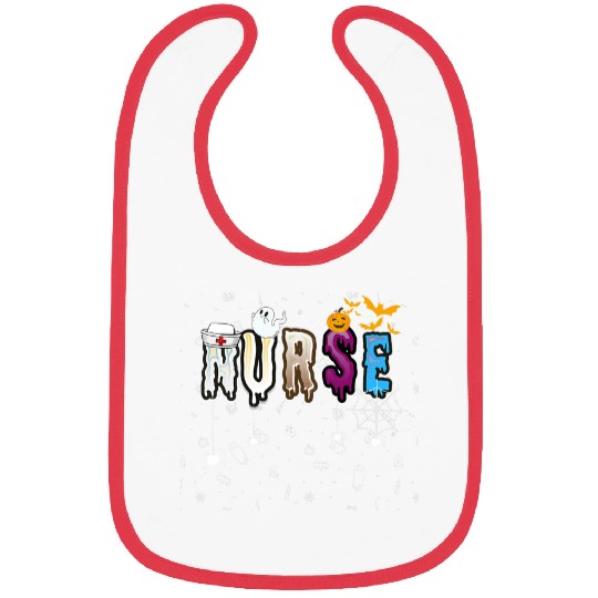 Halloween nurses Cute Health Worker Halloween Pattern 1 Bibs