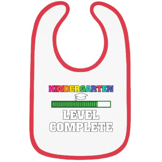 Kindergarten Level Complete School Graduation Computer Bibs