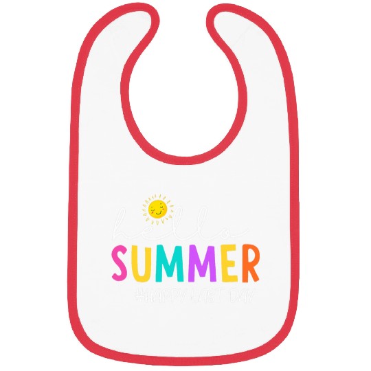 Happy Last Day of School Teacher Student Hello Summer 2 Bibs