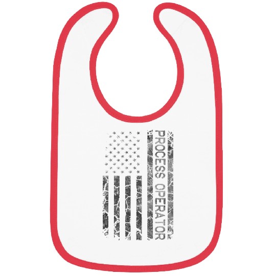 American Flag Job Title Worker Funny Process Operator Bibs