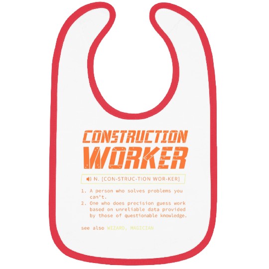 Construction Worker Contractor Builder Handyman Gift 2 Bibs