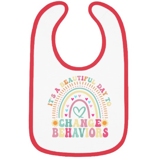 ABA Behavior Analyst Boho Rainbow Behavior Therapist Gifts Bibs