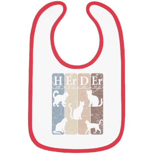 Cat Herder Periodic Table Elements Cat Lover Cat Scientist 2 Bibs