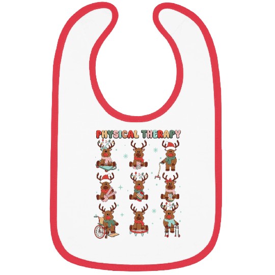 Reindeer Physical Therapy PT Physical Therapist Christmas 1 Bibs
