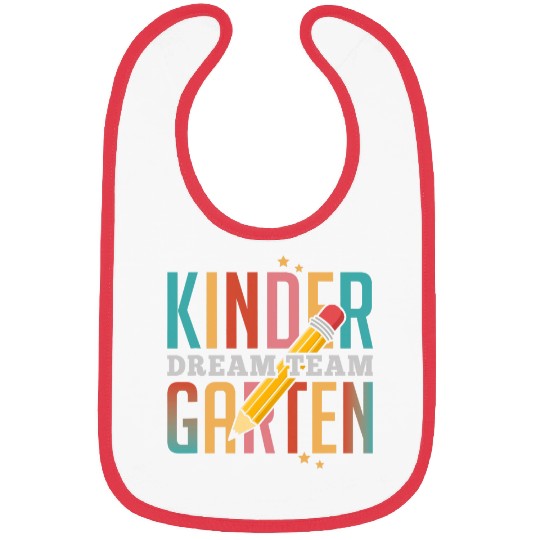 Kindergarten Dream Retro Team Back To School Teacher Student Bibs