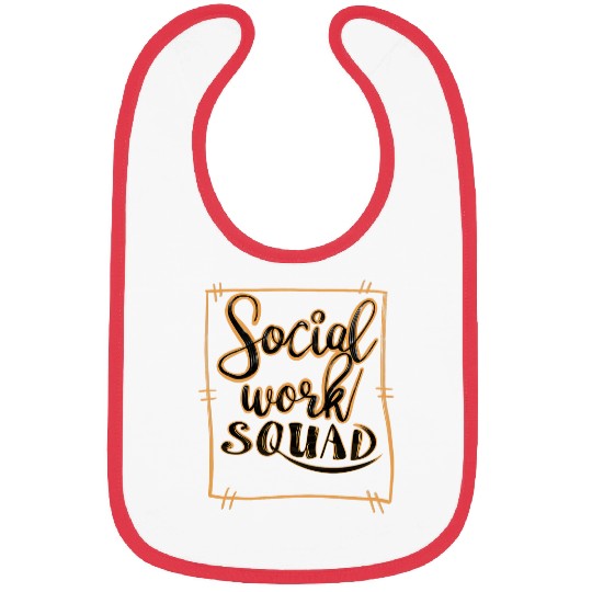Cool Social Work Squad Funny Humanitarian Team Worker Gift 2 Bibs