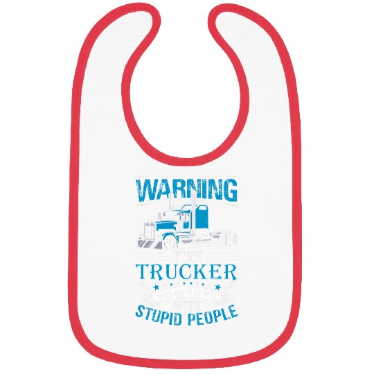 Funny Trucker Truck Driver Trucking Dads Father Men Gift Bibs