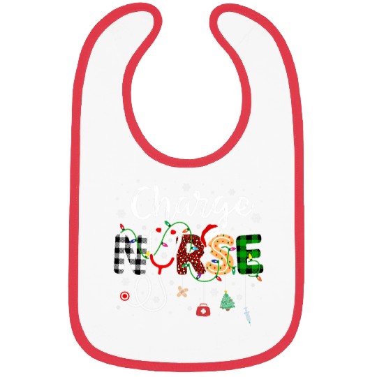 Charge nurses xmass Santa Hat Nursing Christmas Pattern 1 Bibs