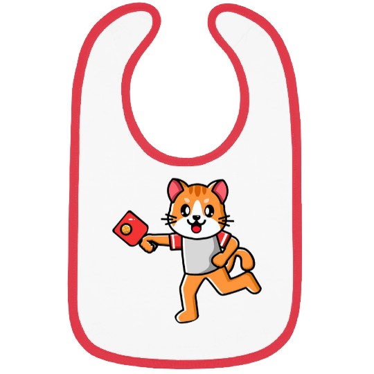 Kawaii Cat Playing Pickleball Funny Pickleball Player Bibs