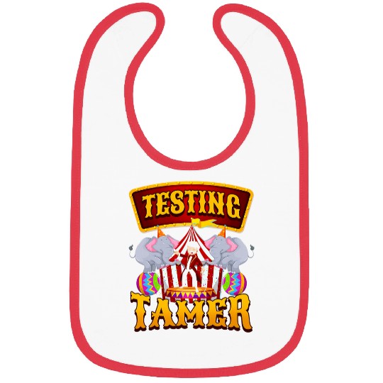 Testing Tamer Test Day Teacher in Circus Theme Women Men Bibs