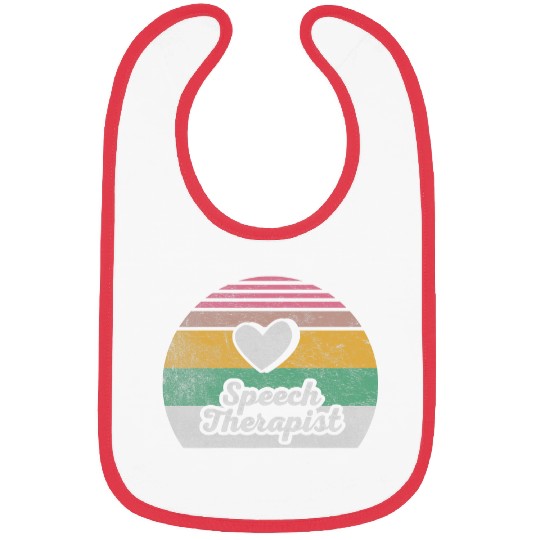 Retro vintages Speech Therapis Speech Pathology Gift 2 Bibs