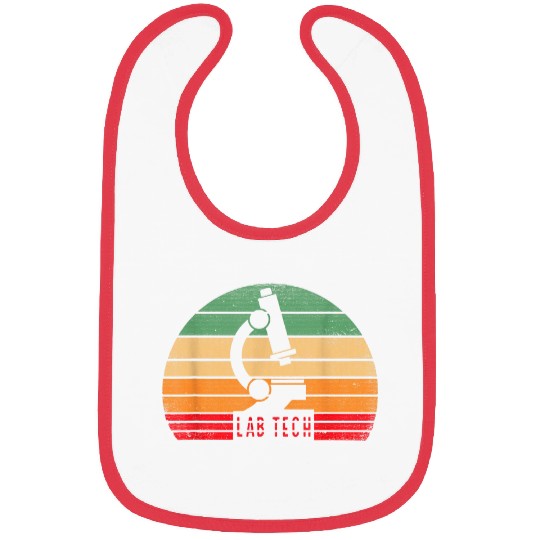Lab Tech Retro Sunset Scientist Microscope Microscopy Bibs