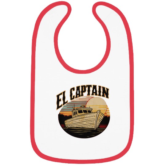 El Capitan Captain Anchor Boat Funny Boating Bibs