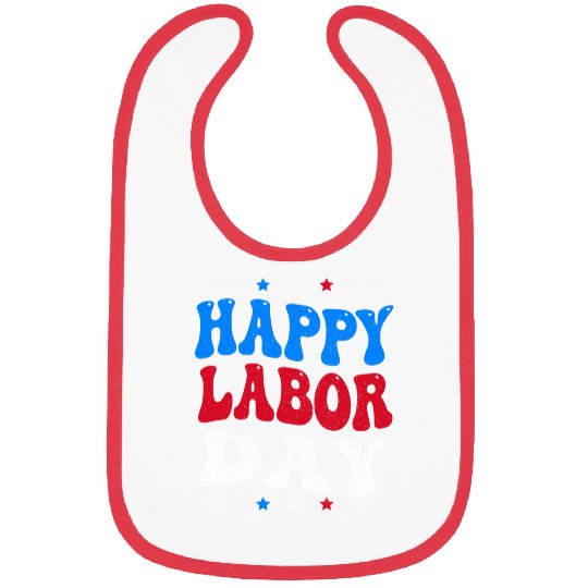 Happy Labor Day US American Flag Patriotic Union Worker Bibs