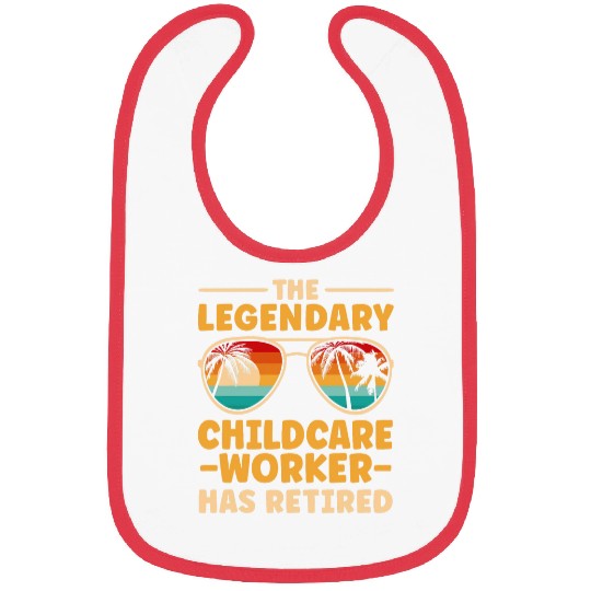 Retired Childcare Worker Retirement Bibs