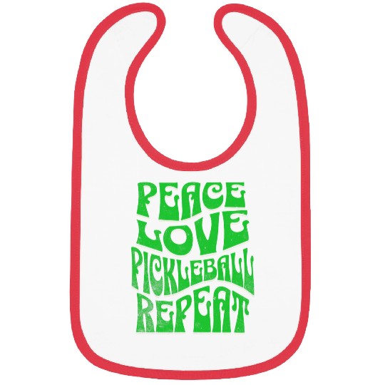 Groovy Pickleball Retro Peace Love Pickleball Repeat Bibs