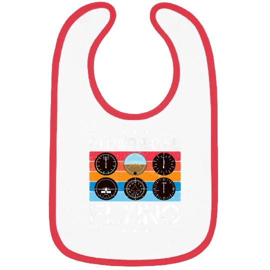 Funny Pilot Art Men Women Aviation Airline Pilot Instruments 4 Bibs