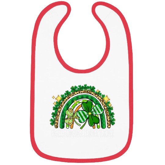 English Language Learner Teacher Rainbow St Patricks Day Bibs