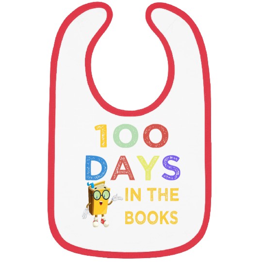 100 Days in the Books English teacher book reading lover Bibs