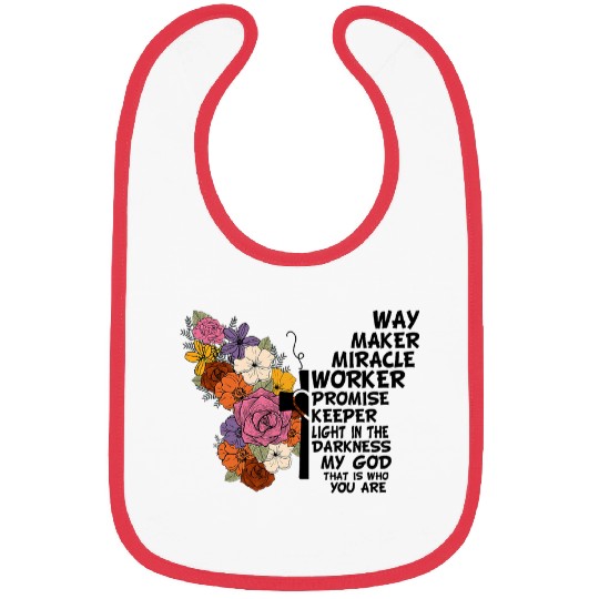 Funny Way Maker Miracle Worker Butterfly Religious Christian Bibs