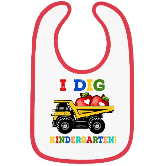 I Dig Kindergarten Dump Truck Back to School Boys Student 1 Bibs