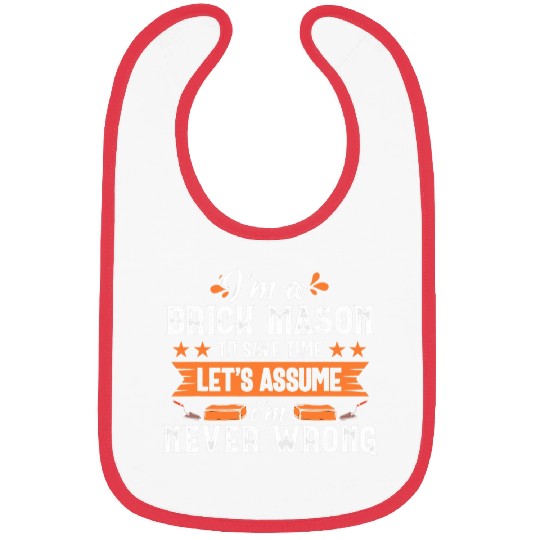 Save Time Brick Mason Bricklayer Construction Worker Gift Bibs