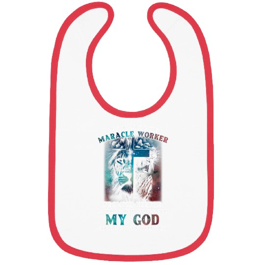 My God Way Maker Miracle Worker Promise Keeper Christian Bibs