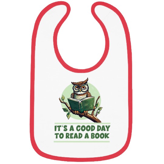 Its A Good Day To Read A Book Owl for Reader Bibs
