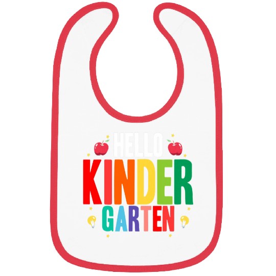 Hello Kindergarten Student Teacher Back To School 3 Bibs