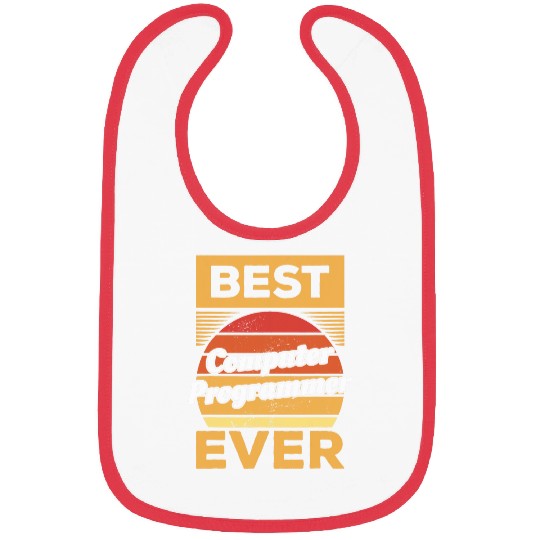 Retro Computer Programmer Ever Programming Coding Bibs