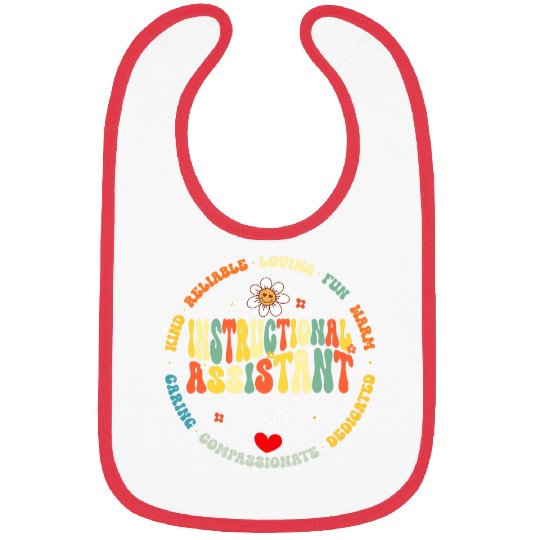 Instructional Assistant Life 100th Day School Teacher Aide 1 Bibs