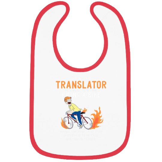 Translator Like Riding Bike Cyclist Funny Bibs