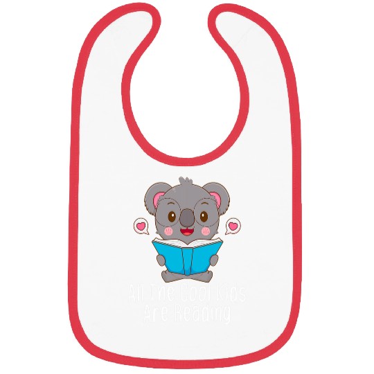 All the Cool Kids are Reading Tee Book Koala Lovers Bibs