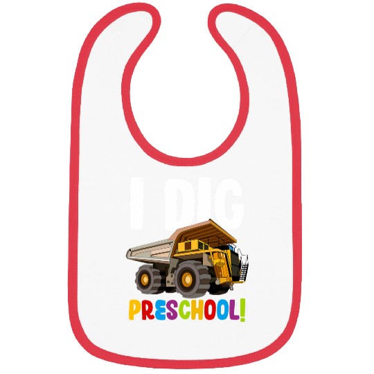 Dump Truck I Dig Preschool 2 Bibs