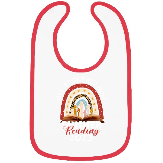 All Together Summer Reading Rainbow Hand Book Lover Bibs